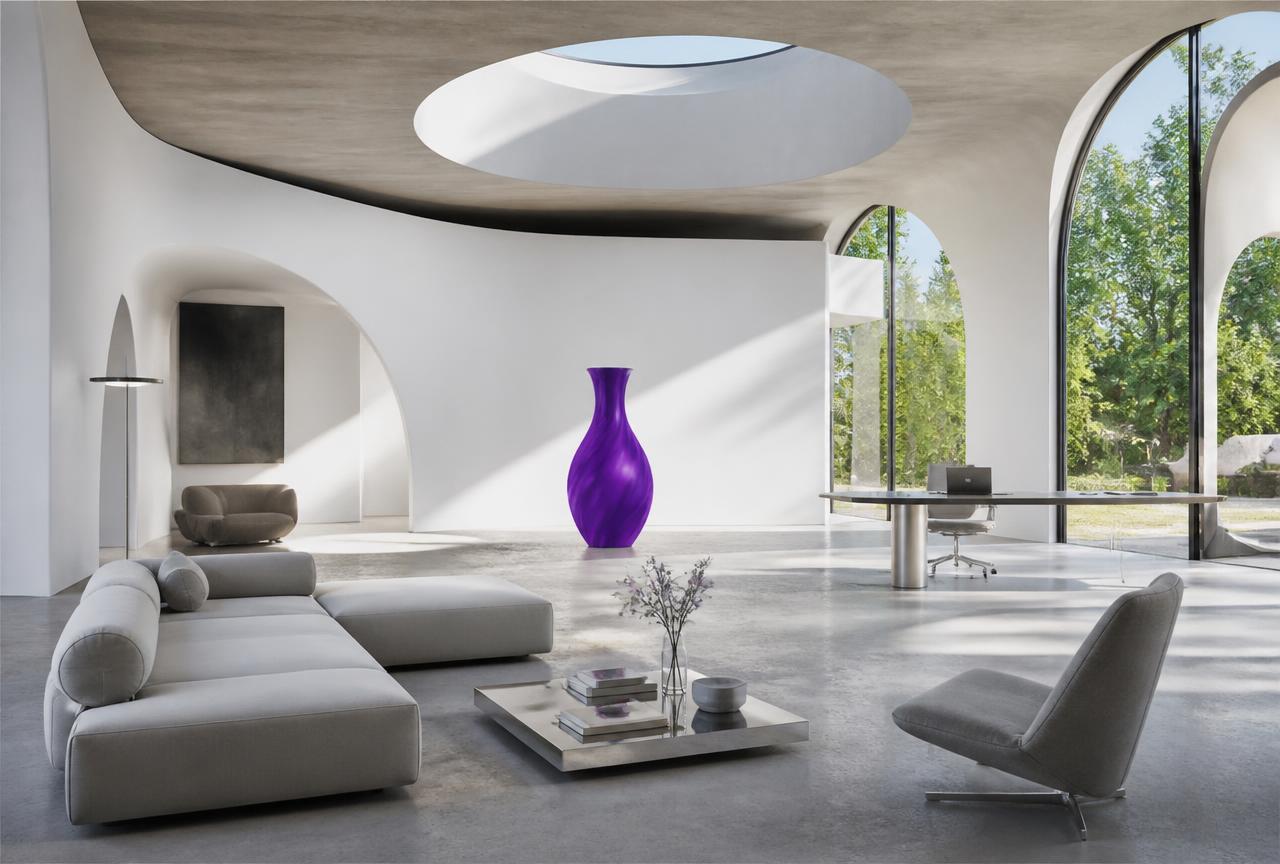 Interior arquitetônico contemporâneo criado com IA