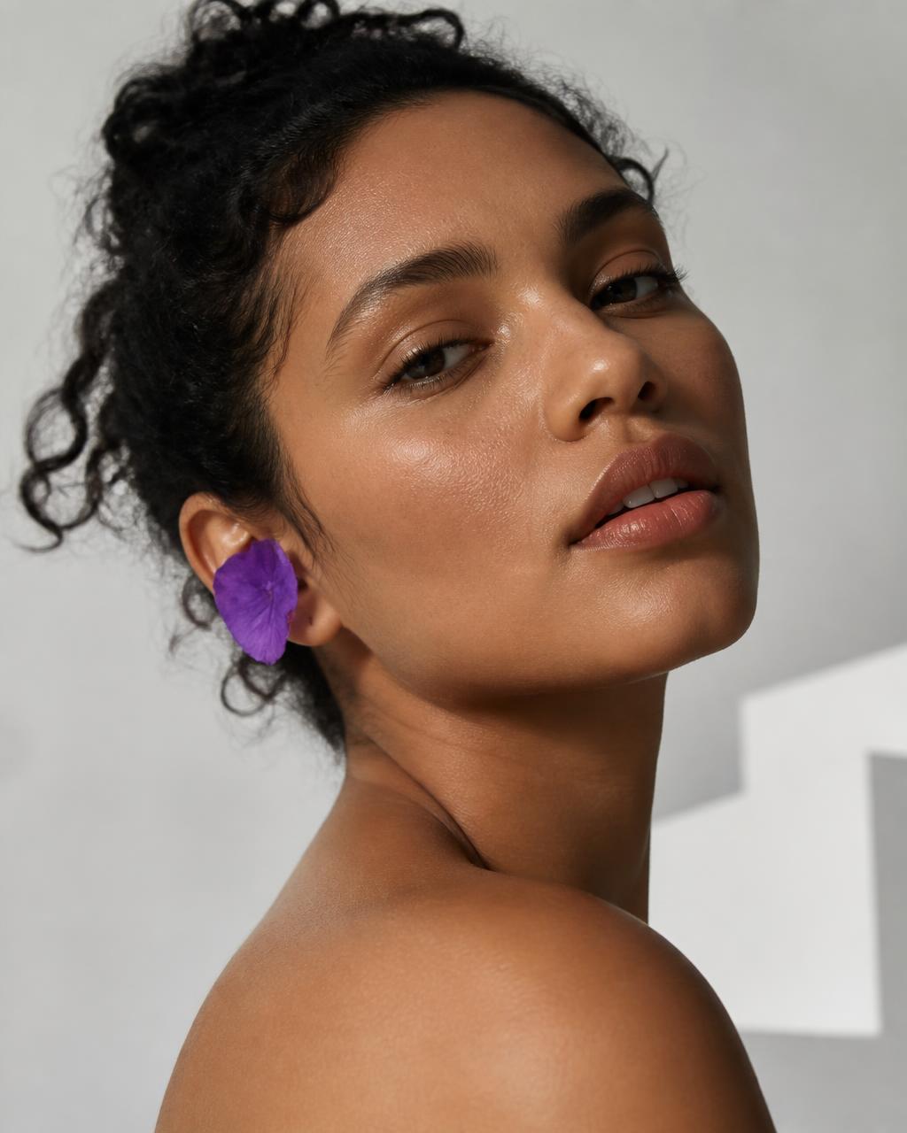 Retrato editorial de beleza criado com IA