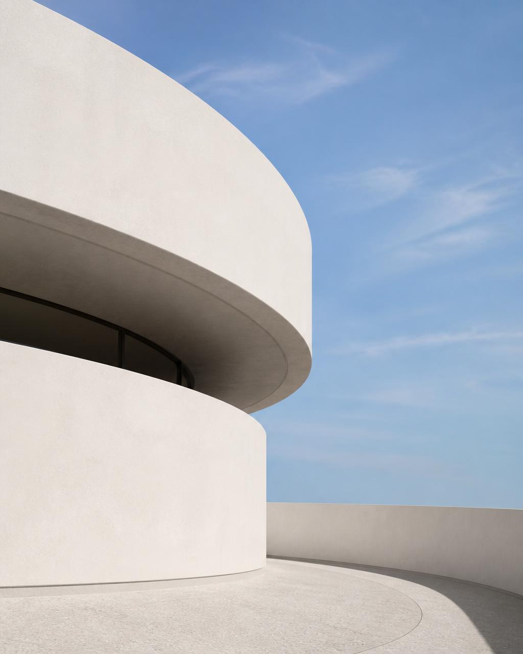 Fotografia de arquitetura minimalista criada com IA